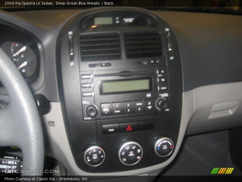 Deep Ocean Blue Metallic / Black 2009 Kia Spectra LX Sedan