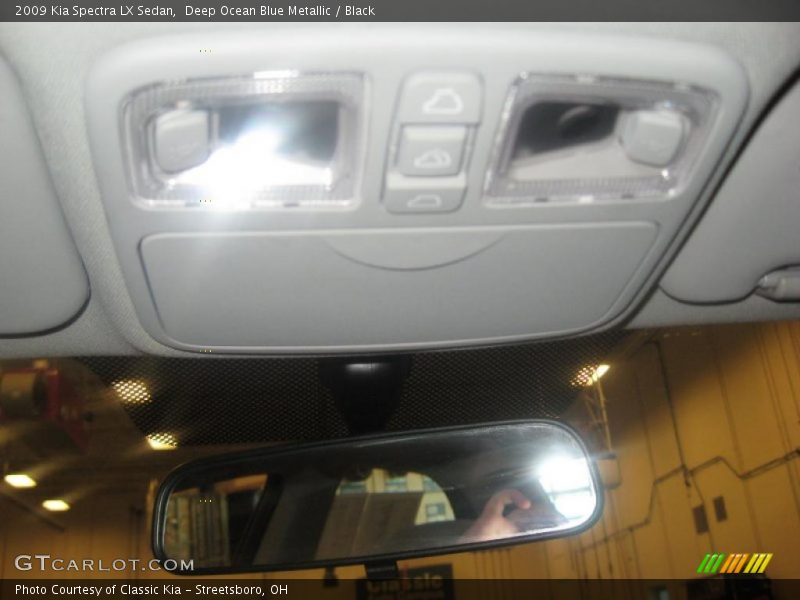 Deep Ocean Blue Metallic / Black 2009 Kia Spectra LX Sedan