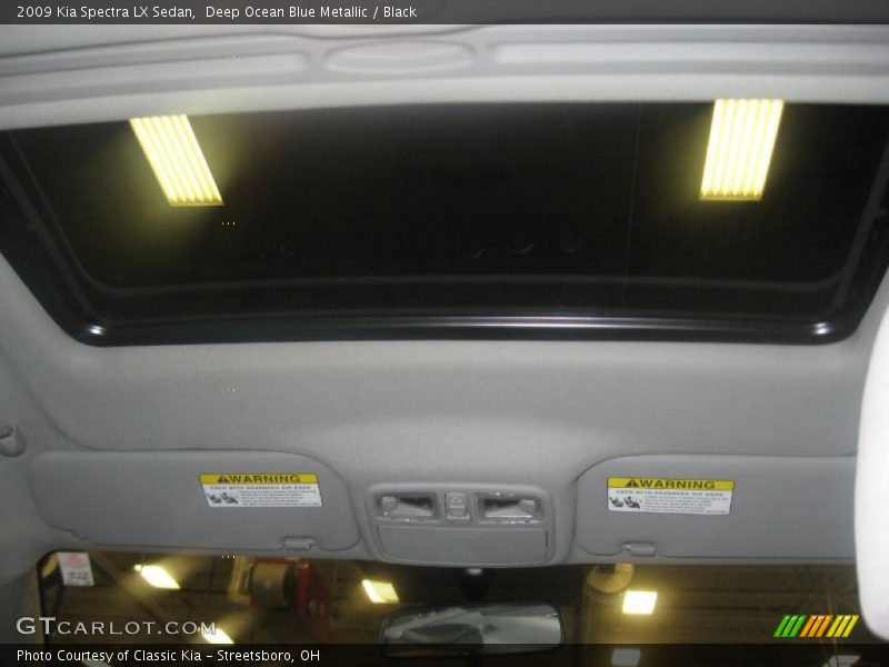 Deep Ocean Blue Metallic / Black 2009 Kia Spectra LX Sedan