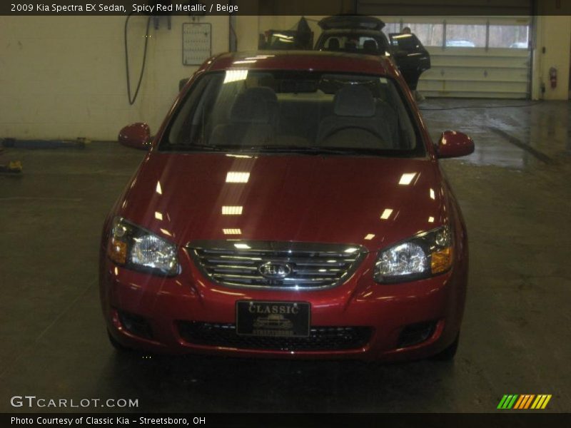 Spicy Red Metallic / Beige 2009 Kia Spectra EX Sedan