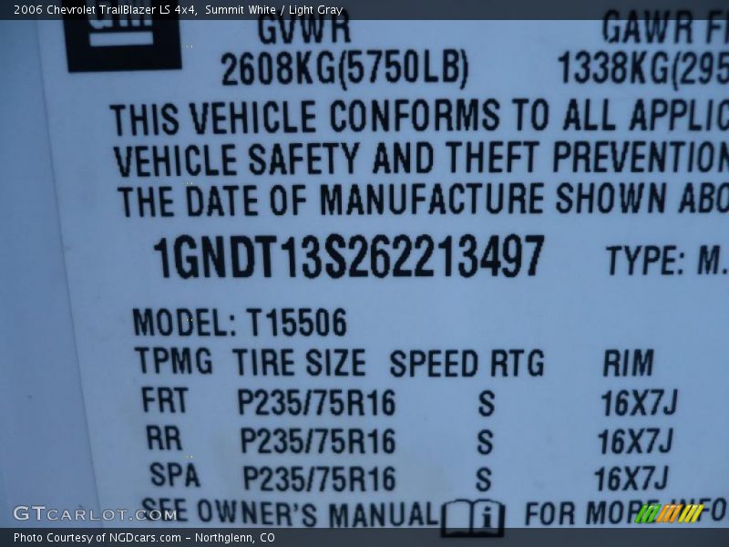 Summit White / Light Gray 2006 Chevrolet TrailBlazer LS 4x4