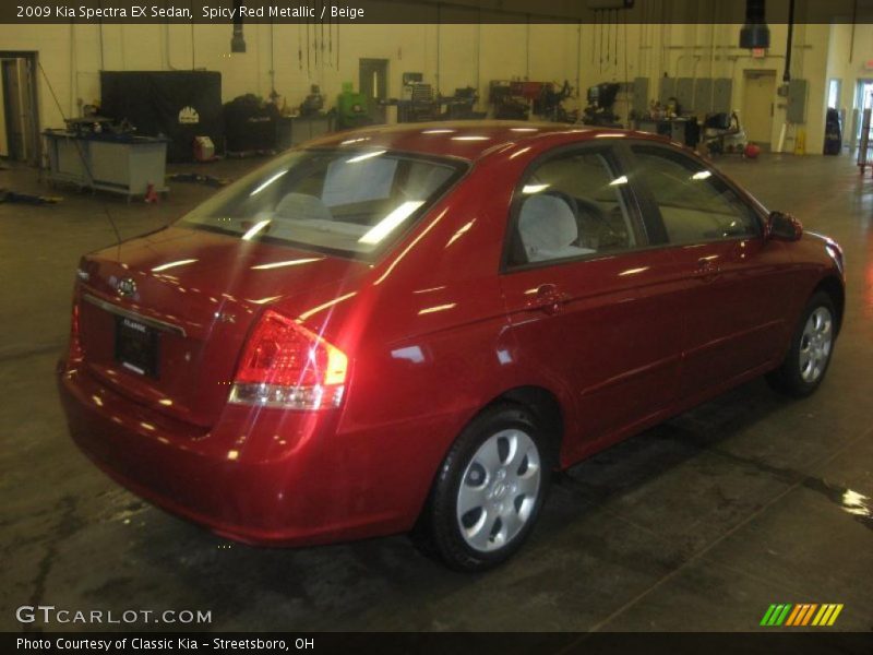 Spicy Red Metallic / Beige 2009 Kia Spectra EX Sedan