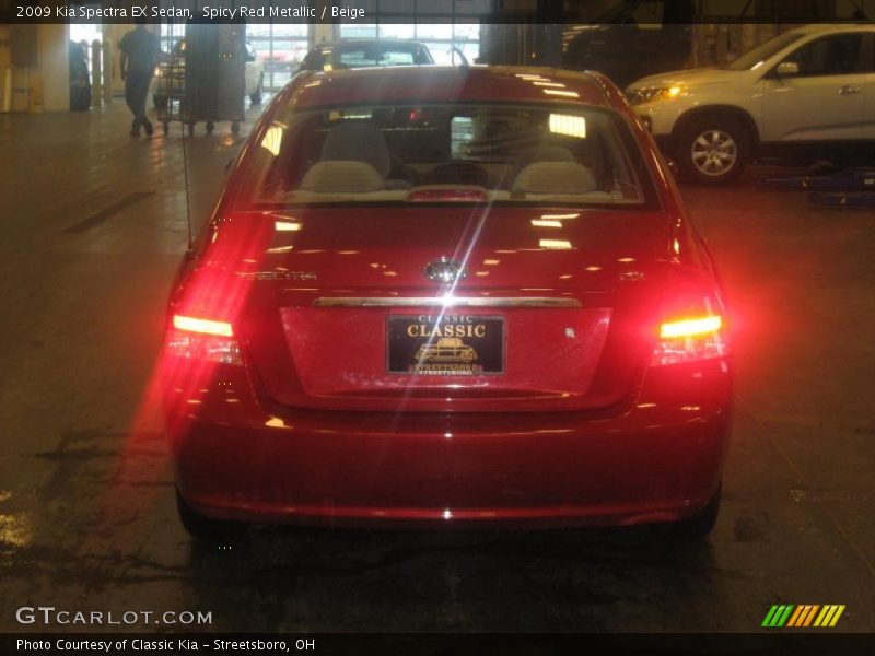 Spicy Red Metallic / Beige 2009 Kia Spectra EX Sedan