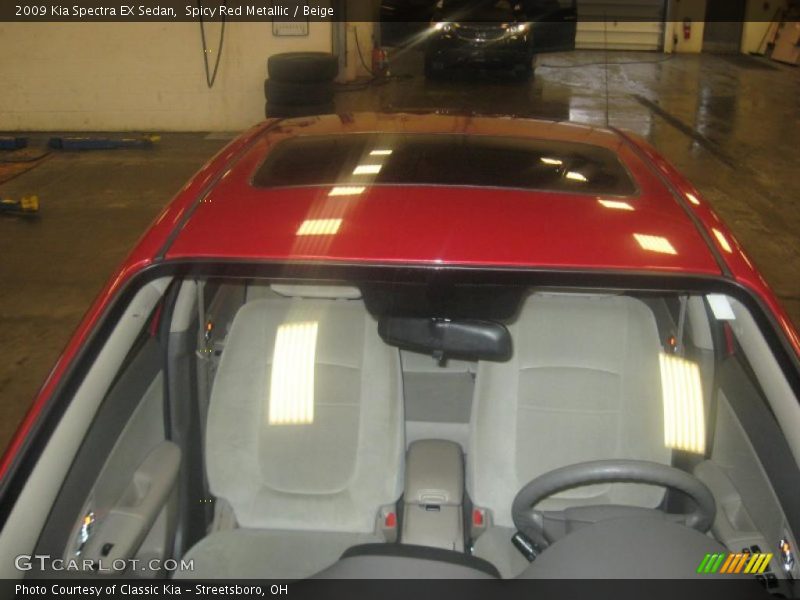 Spicy Red Metallic / Beige 2009 Kia Spectra EX Sedan
