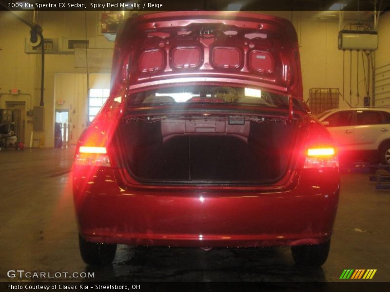 Spicy Red Metallic / Beige 2009 Kia Spectra EX Sedan