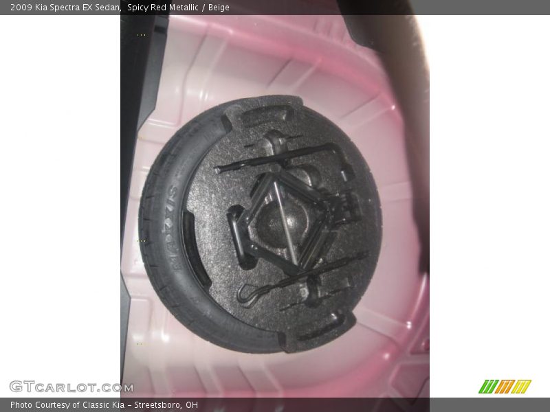 Spicy Red Metallic / Beige 2009 Kia Spectra EX Sedan