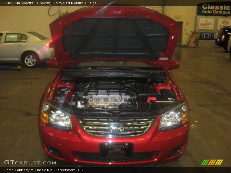Spicy Red Metallic / Beige 2009 Kia Spectra EX Sedan
