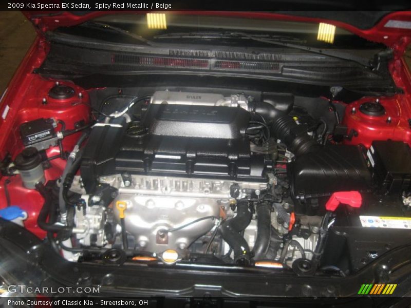 Spicy Red Metallic / Beige 2009 Kia Spectra EX Sedan