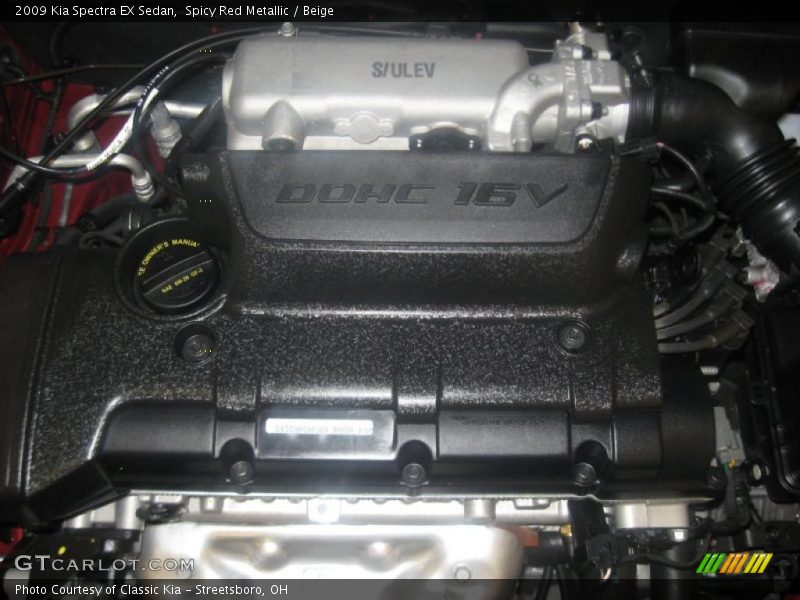Spicy Red Metallic / Beige 2009 Kia Spectra EX Sedan