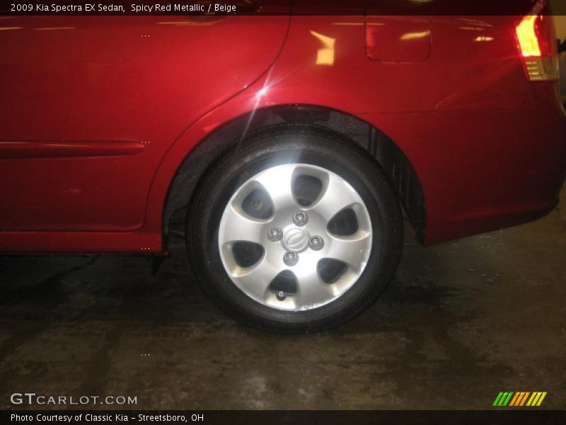 Spicy Red Metallic / Beige 2009 Kia Spectra EX Sedan