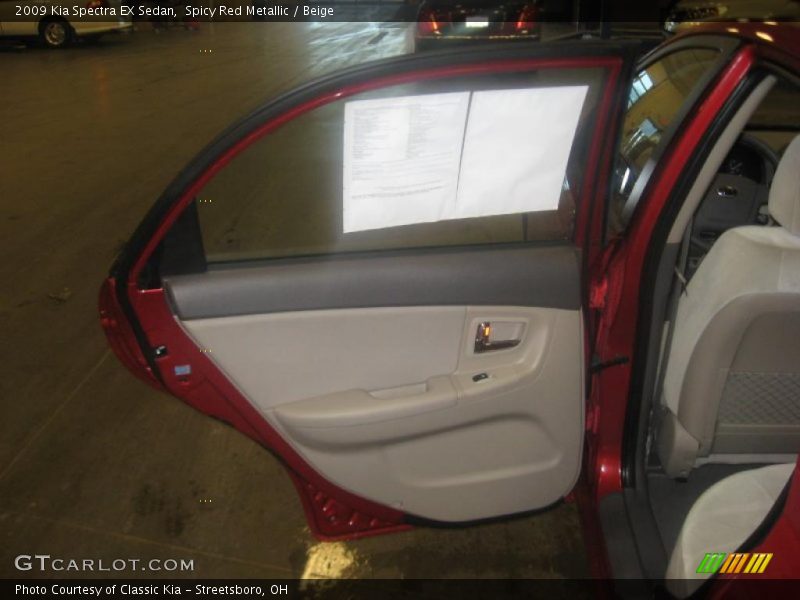 Spicy Red Metallic / Beige 2009 Kia Spectra EX Sedan