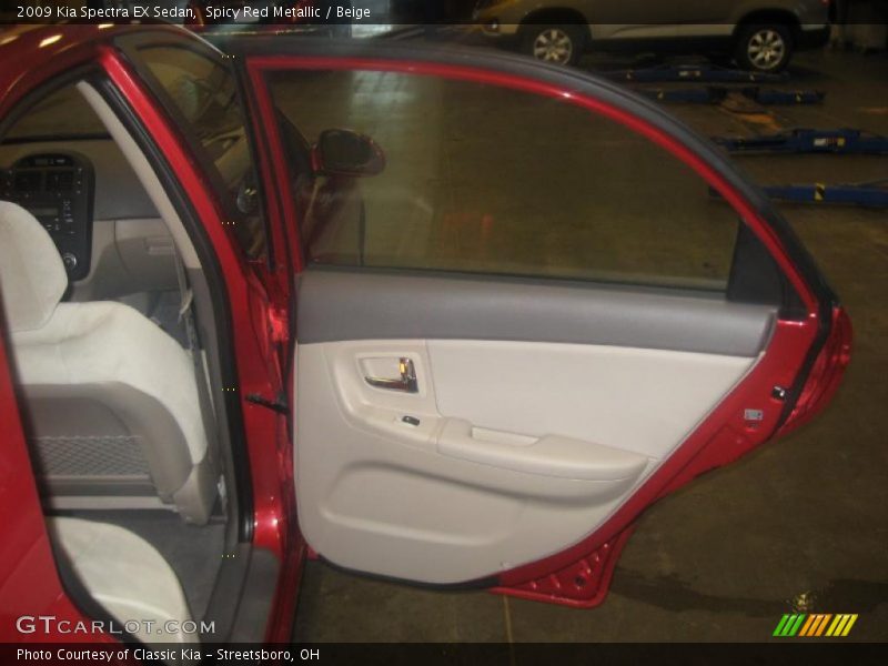 Spicy Red Metallic / Beige 2009 Kia Spectra EX Sedan