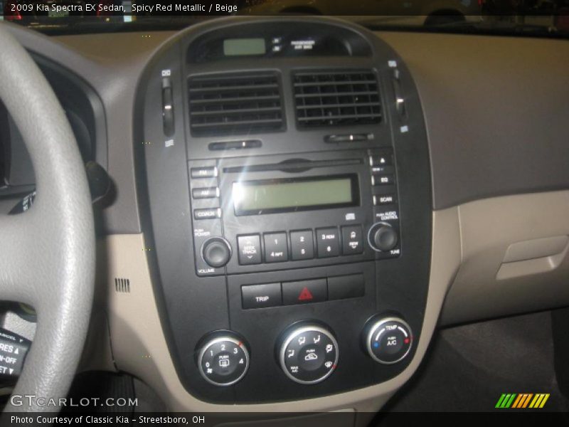 Spicy Red Metallic / Beige 2009 Kia Spectra EX Sedan