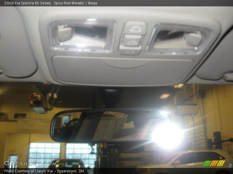 Spicy Red Metallic / Beige 2009 Kia Spectra EX Sedan