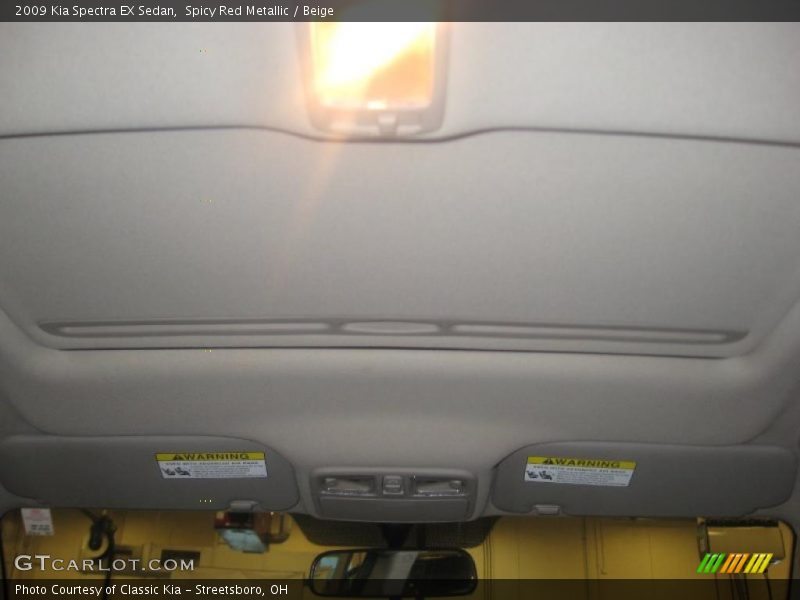 Spicy Red Metallic / Beige 2009 Kia Spectra EX Sedan