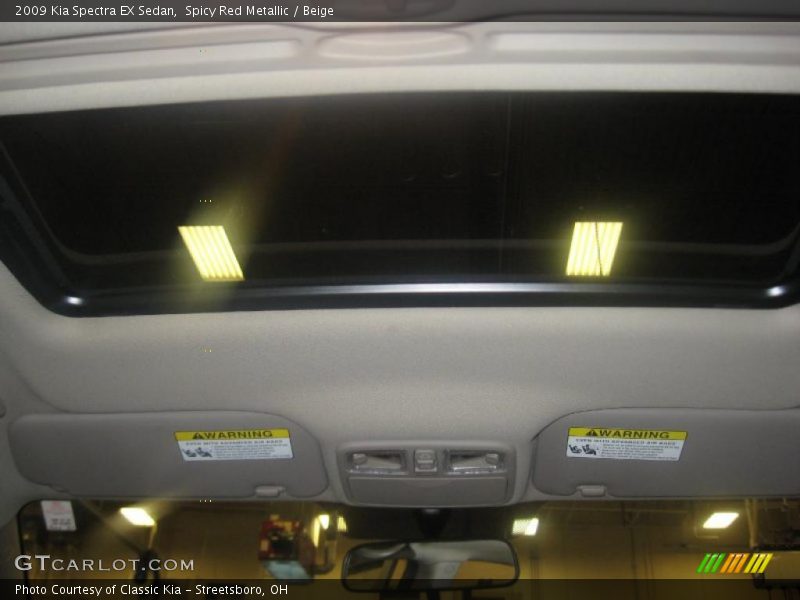 Spicy Red Metallic / Beige 2009 Kia Spectra EX Sedan