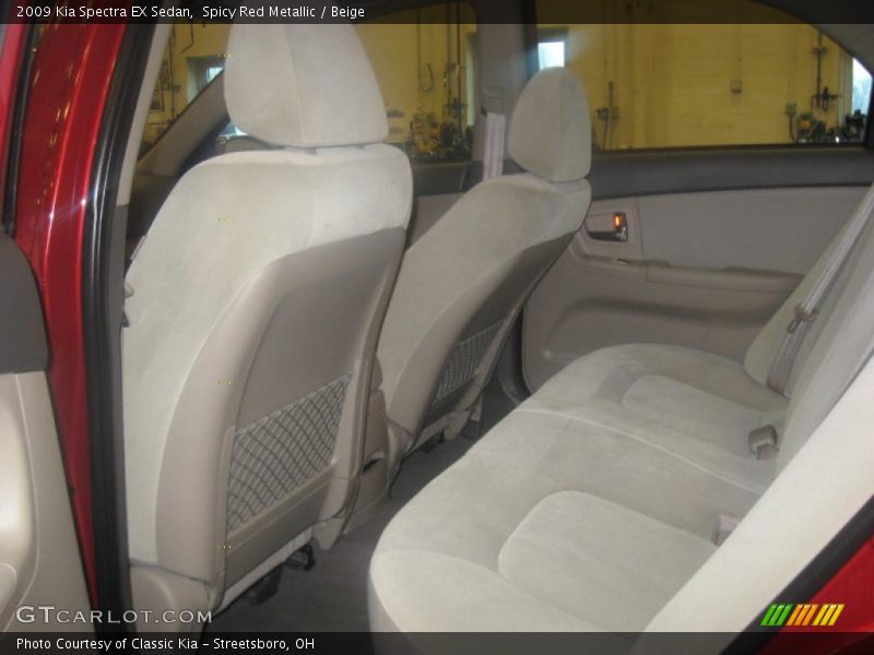 Spicy Red Metallic / Beige 2009 Kia Spectra EX Sedan