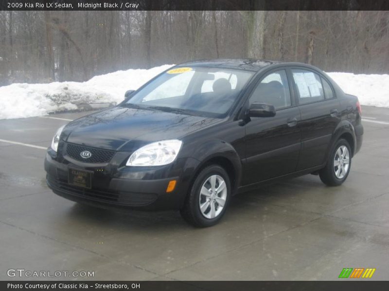 Midnight Black / Gray 2009 Kia Rio LX Sedan