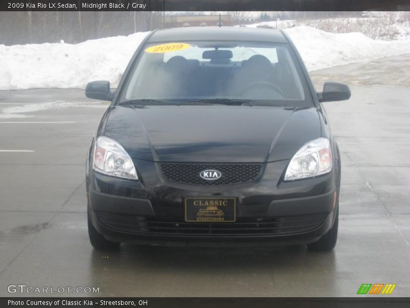 Midnight Black / Gray 2009 Kia Rio LX Sedan