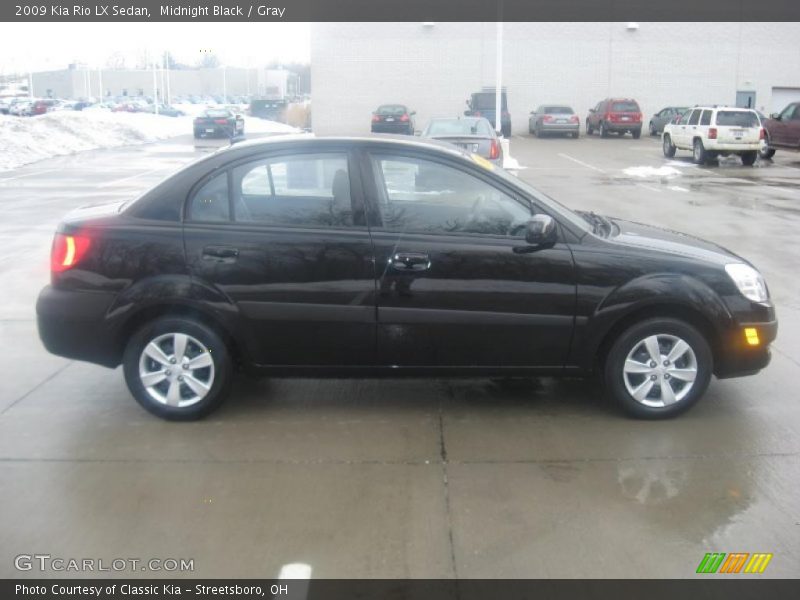 Midnight Black / Gray 2009 Kia Rio LX Sedan