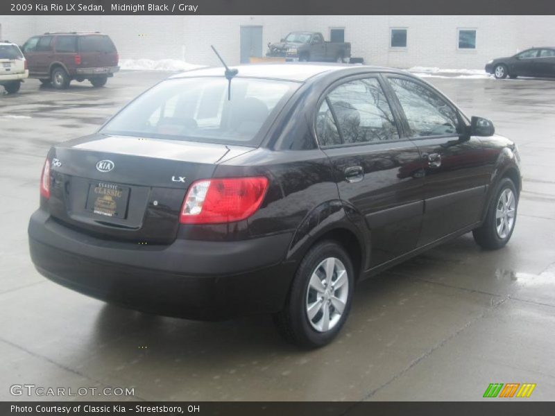 Midnight Black / Gray 2009 Kia Rio LX Sedan