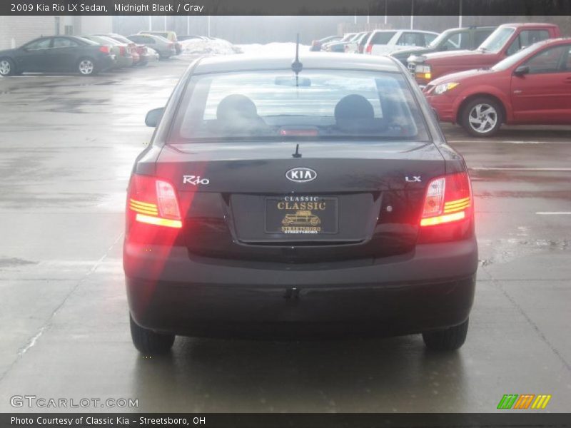 Midnight Black / Gray 2009 Kia Rio LX Sedan