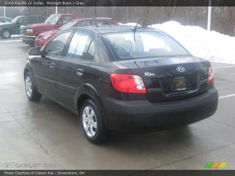 Midnight Black / Gray 2009 Kia Rio LX Sedan