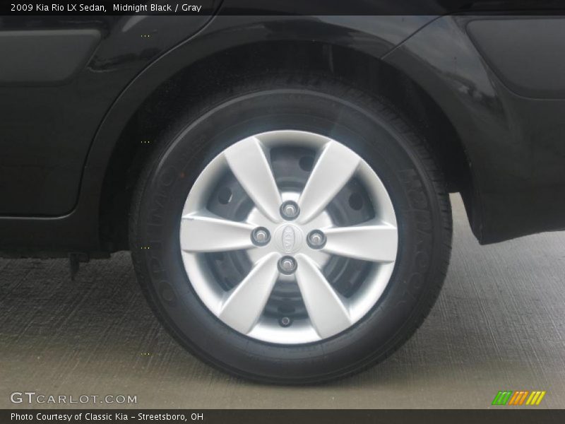 Midnight Black / Gray 2009 Kia Rio LX Sedan