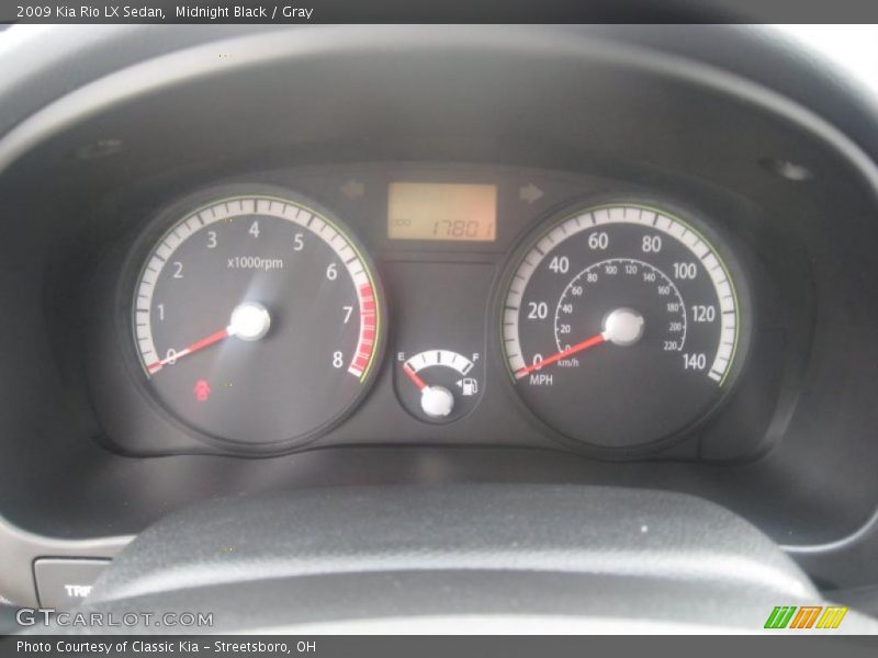 Midnight Black / Gray 2009 Kia Rio LX Sedan