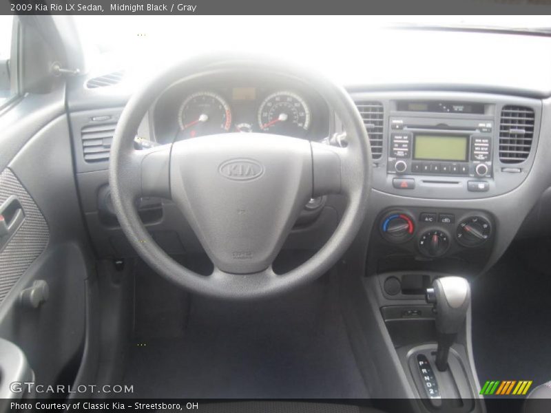 Midnight Black / Gray 2009 Kia Rio LX Sedan