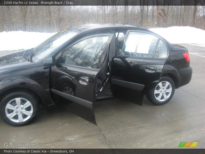 Midnight Black / Gray 2009 Kia Rio LX Sedan