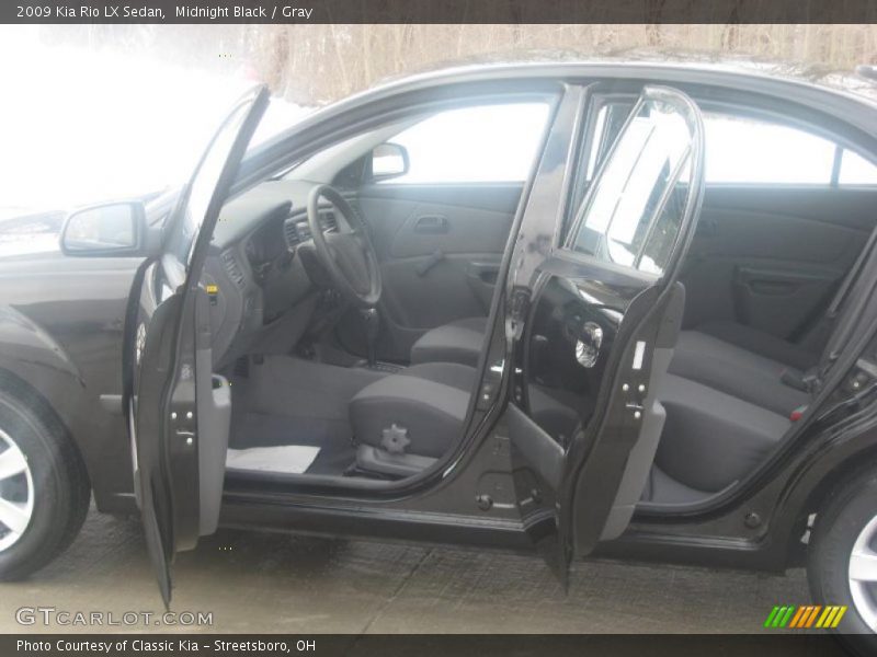 Midnight Black / Gray 2009 Kia Rio LX Sedan