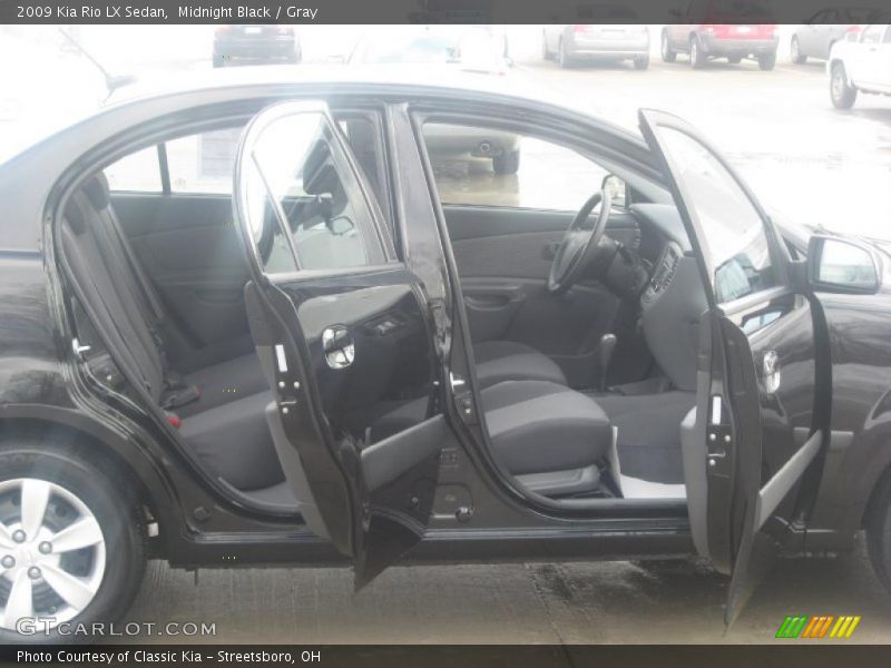 Midnight Black / Gray 2009 Kia Rio LX Sedan