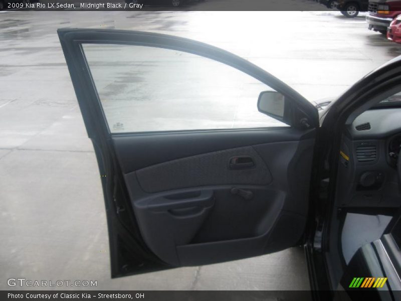 Midnight Black / Gray 2009 Kia Rio LX Sedan