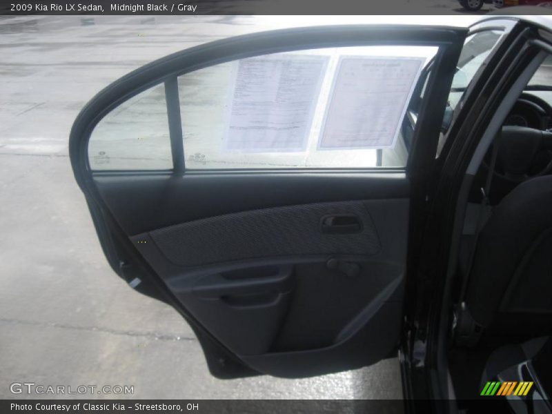 Midnight Black / Gray 2009 Kia Rio LX Sedan