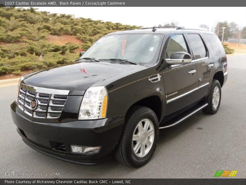 Black Raven / Cocoa/Light Cashmere 2007 Cadillac Escalade AWD