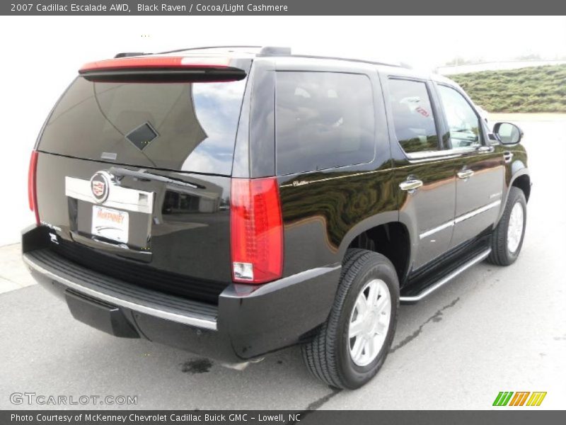 Black Raven / Cocoa/Light Cashmere 2007 Cadillac Escalade AWD