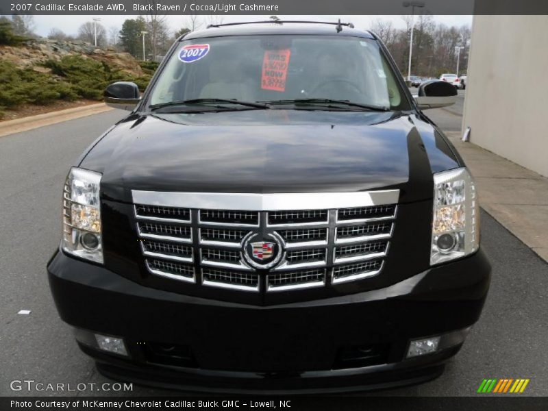 Black Raven / Cocoa/Light Cashmere 2007 Cadillac Escalade AWD