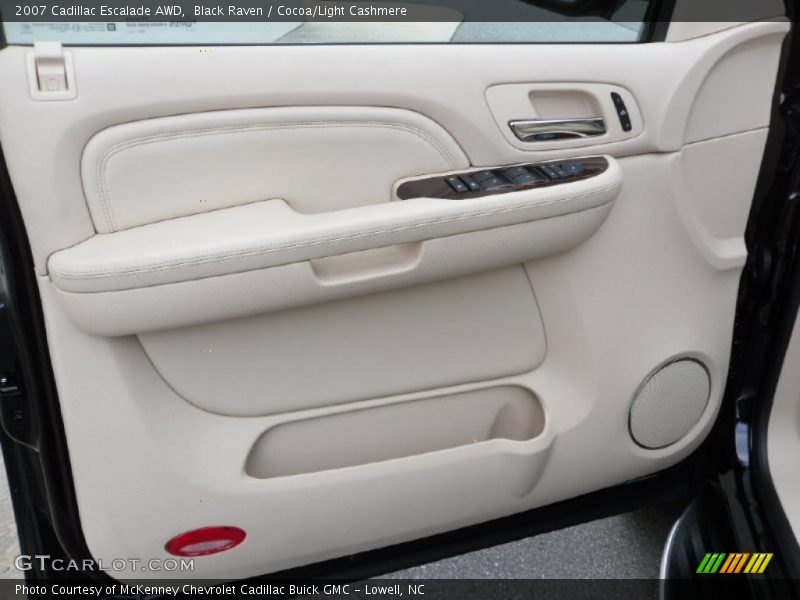 Black Raven / Cocoa/Light Cashmere 2007 Cadillac Escalade AWD