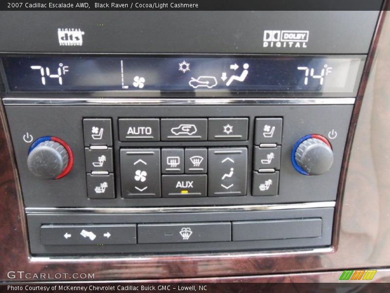 Black Raven / Cocoa/Light Cashmere 2007 Cadillac Escalade AWD