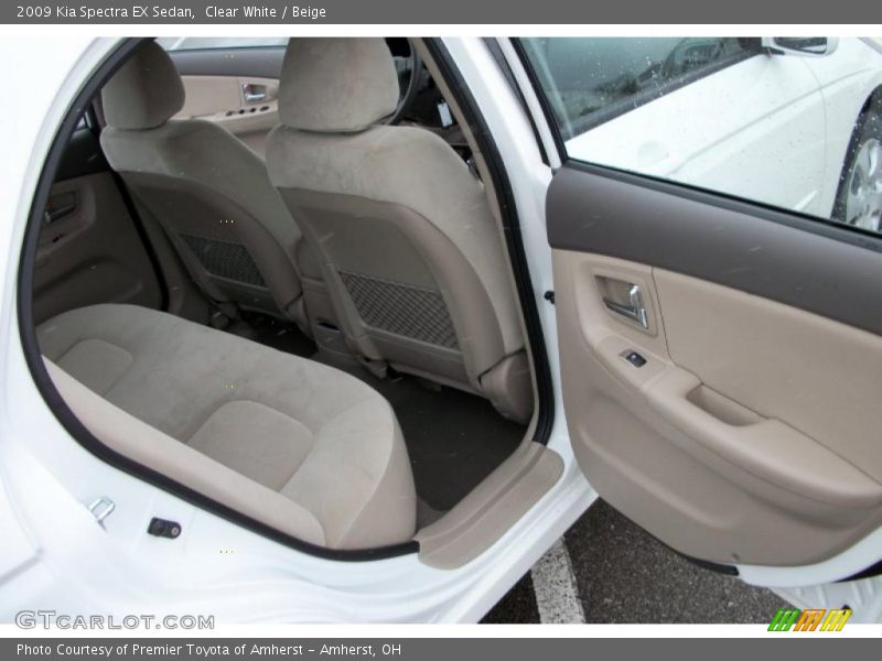 Clear White / Beige 2009 Kia Spectra EX Sedan