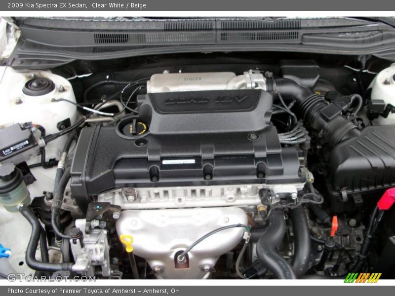 Clear White / Beige 2009 Kia Spectra EX Sedan