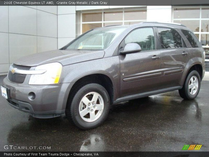Granite Gray Metallic / Dark Gray 2008 Chevrolet Equinox LT AWD
