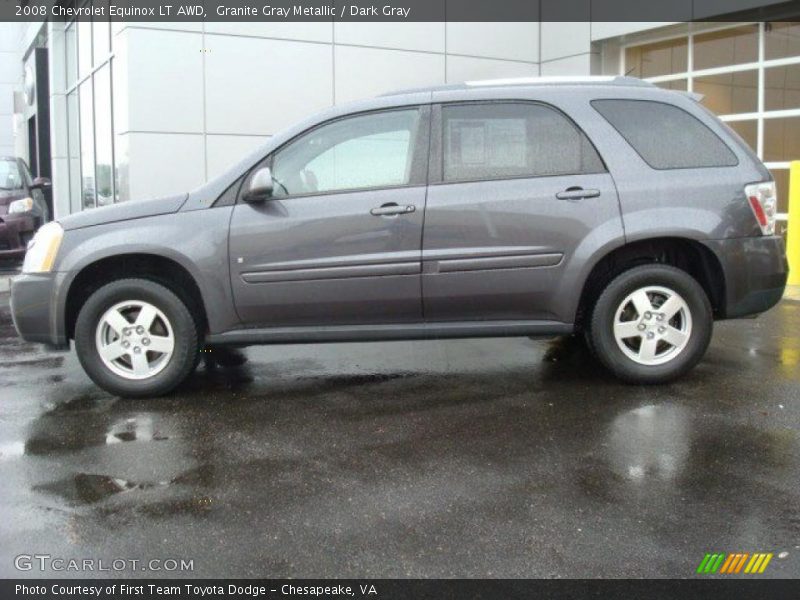 Granite Gray Metallic / Dark Gray 2008 Chevrolet Equinox LT AWD