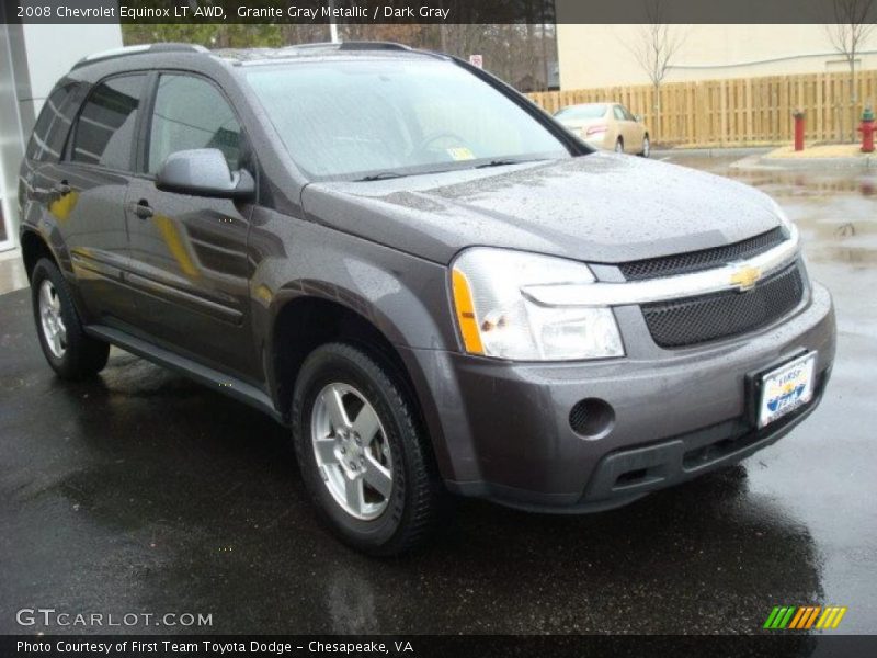 Granite Gray Metallic / Dark Gray 2008 Chevrolet Equinox LT AWD