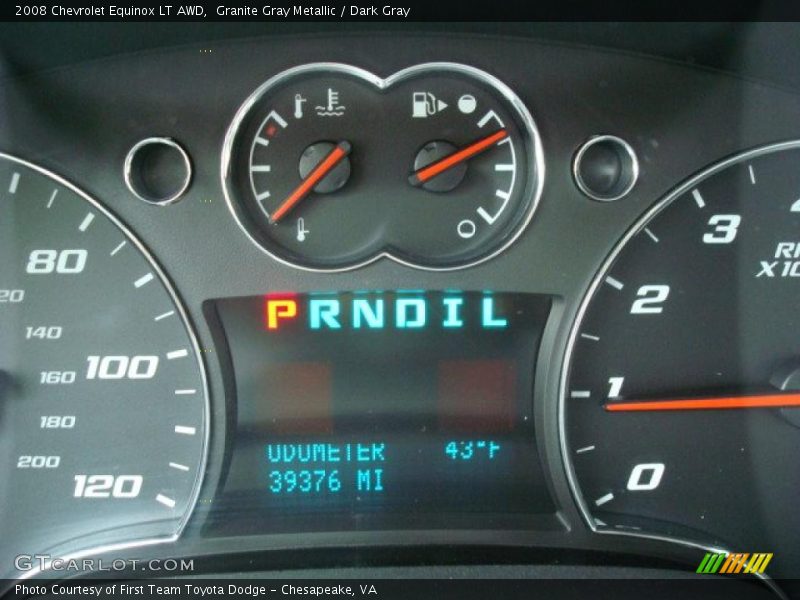 Granite Gray Metallic / Dark Gray 2008 Chevrolet Equinox LT AWD