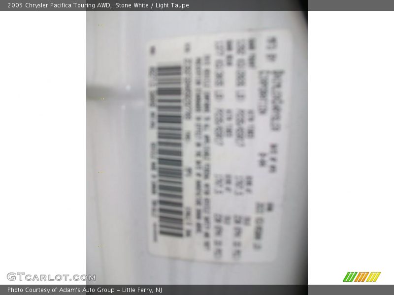 Stone White / Light Taupe 2005 Chrysler Pacifica Touring AWD