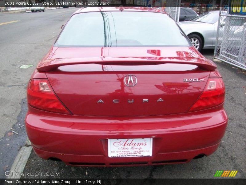San Marino Red / Ebony Black 2001 Acura CL 3.2 Type S