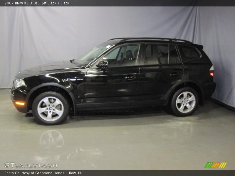 Jet Black / Black 2007 BMW X3 3.0si