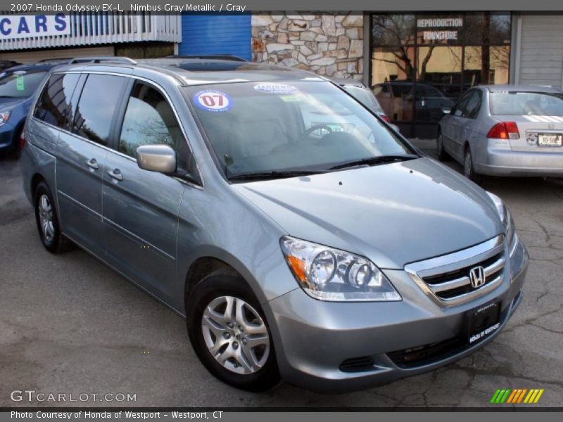 Nimbus Gray Metallic / Gray 2007 Honda Odyssey EX-L